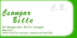 csongor bille business card